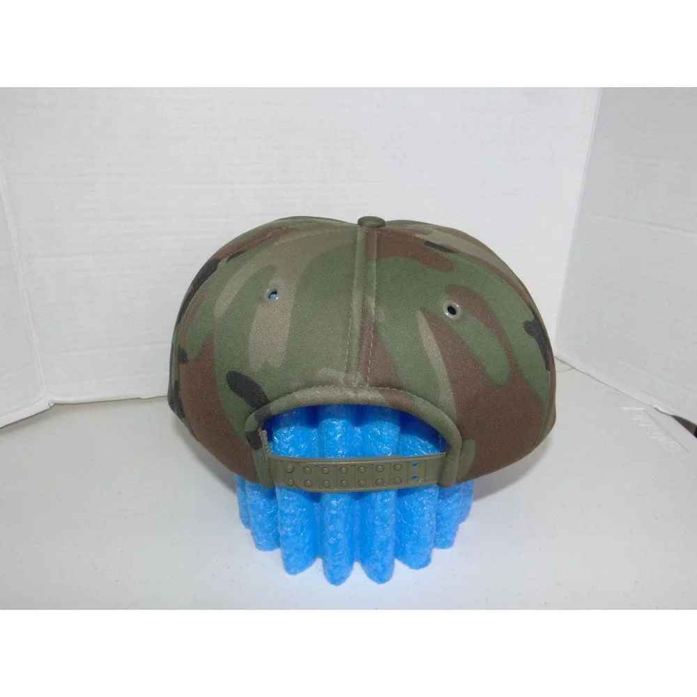 Vintage San Sun Woodland Camo Trucker Hat Snapback Rope Flat Bill Mens Cap 4167